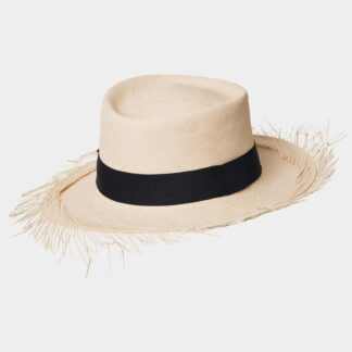 Frayed Natural Hat