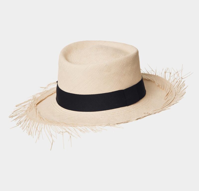 Frayed Natural Hat