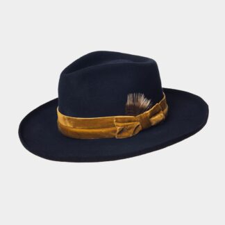 Rustic Hat Velvet & Feathers