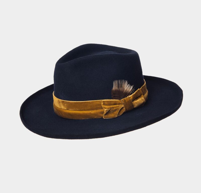 Rustic Hat Velvet & Feathers