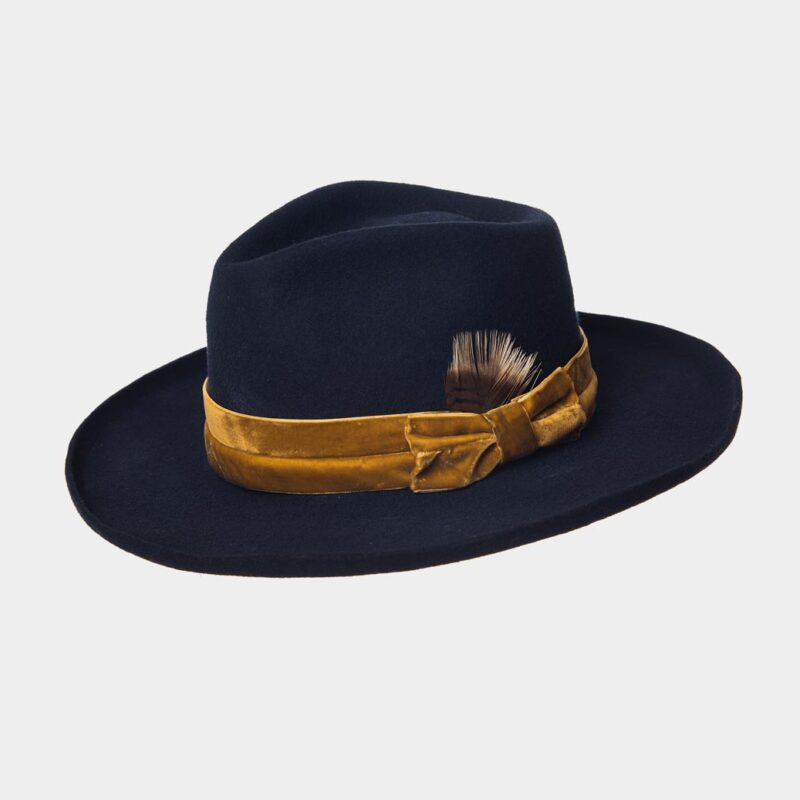 Rustic Hat Velvet & Feathers