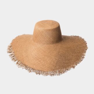 Frayed Nogal Straw Hat