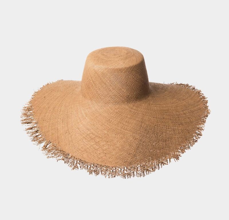 Frayed Nogal Straw Hat