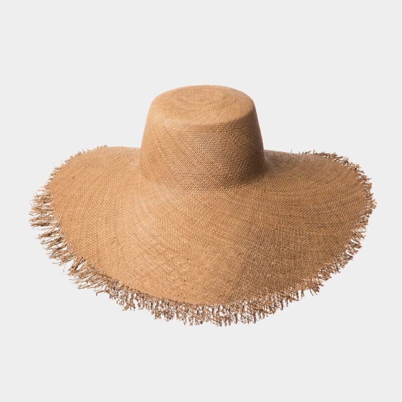 Frayed Nogal Straw Hat