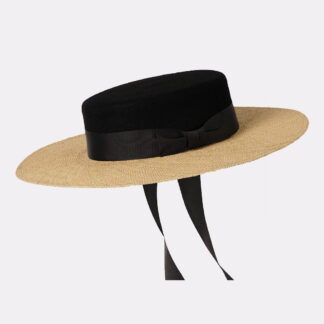 Black Felt & Nogal Straw