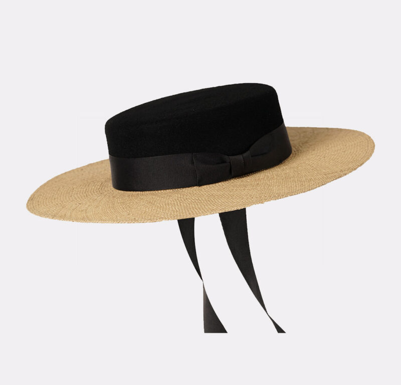 Black Felt & Nogal Straw