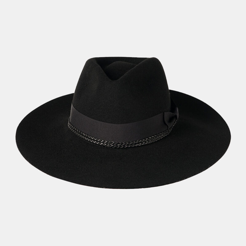 Felt Black Hat & Braid