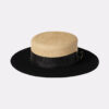 Natural Straw & Black Felt - Imagen 2
