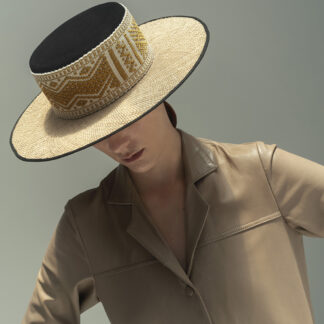 Putumayo Yellow Felt & Straw Hat