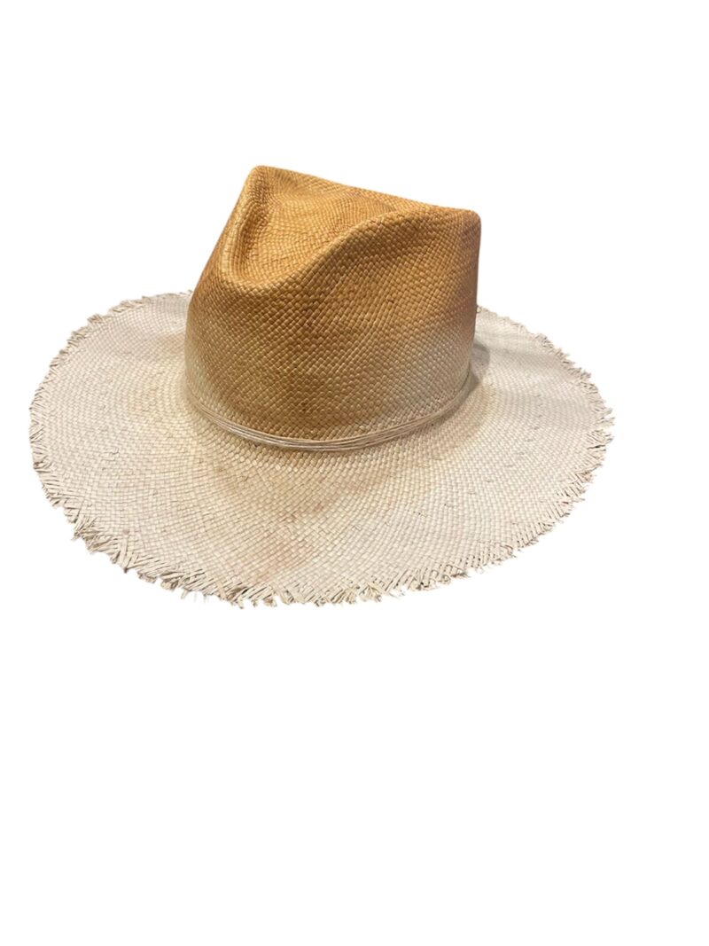 Rustic degrade straw hat