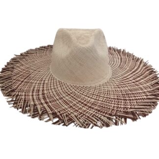 Natural and earth straw hat