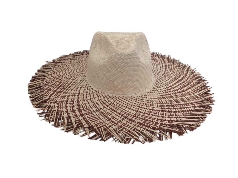 Natural and earth straw hat