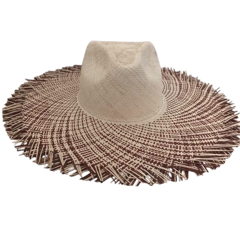 Natural and earth straw hat