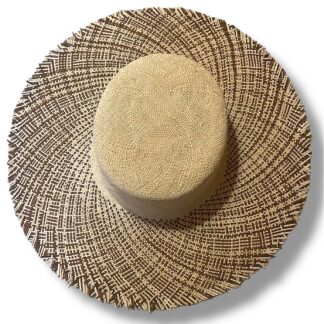 Earth frayed straw hat